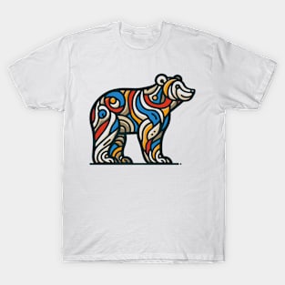 Bear illustration. Illustration of a bear in cubism style T-Shirt